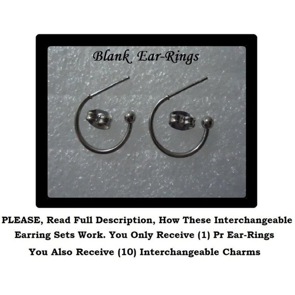 5/$20 Ballet Dance Team Sports Interchangeable Charm Earrings-5 Pairs in Set - Picture 5 of 6